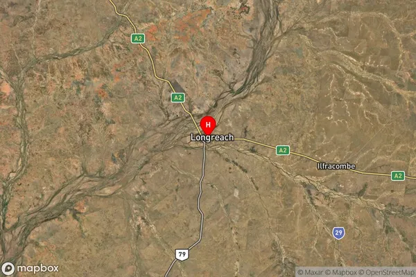 Longreach,Queensland Satellite Map