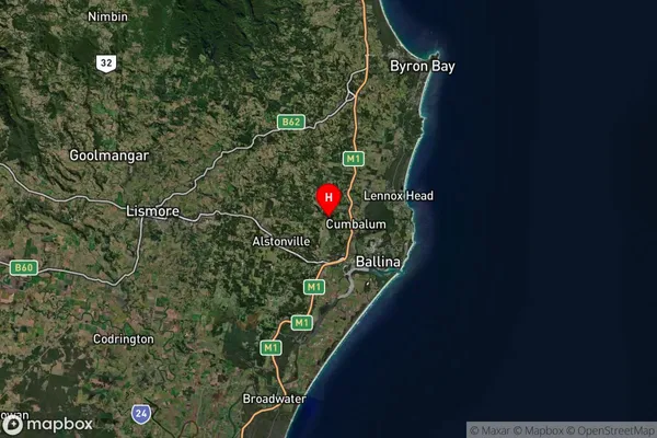 Teven,New South Wales Satellite Map