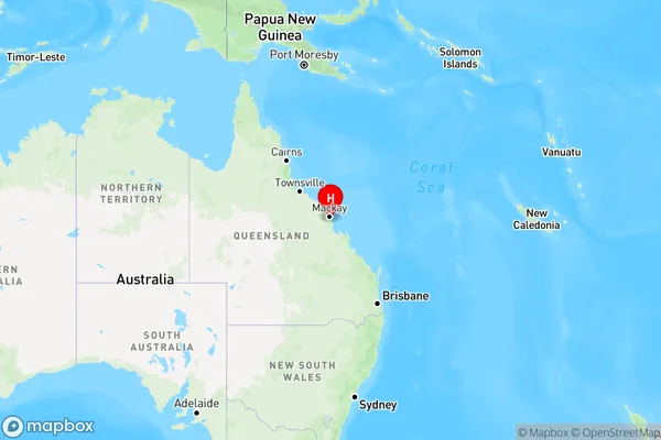 Sarina Beach,Queensland Region Map