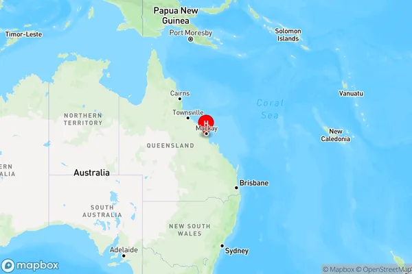 Sarina Range,Queensland Region Map