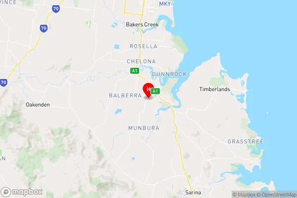 Balberra,Queensland Area Map