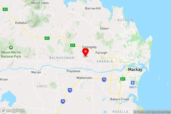 Coningsby,Queensland Area Map