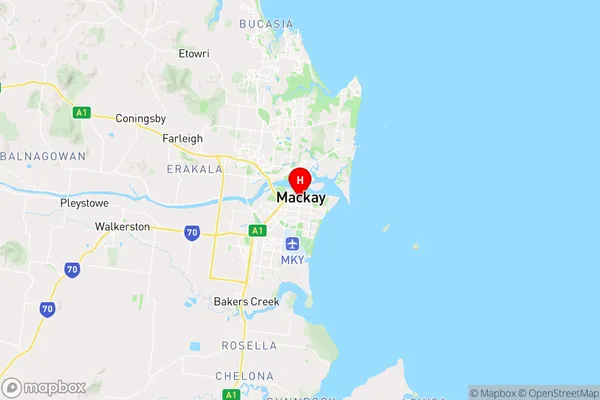 Mackay Bc,Queensland Area Map