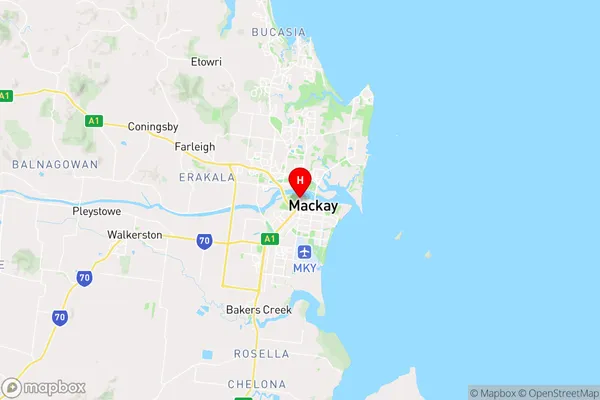 Mackay Caneland,Queensland Area Map