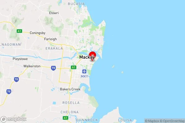 Mackay East,Queensland Area Map