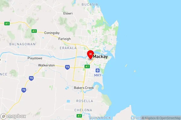 Mackay West,Queensland Area Map