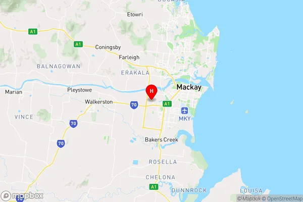 Racecourse,Queensland Area Map