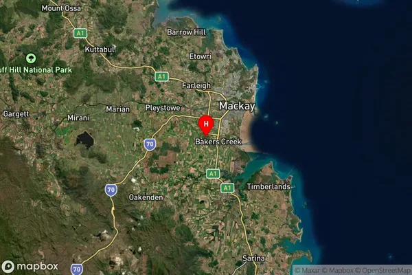 Te Kowai,Queensland Satellite Map