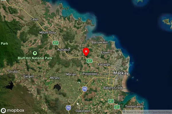 The Leap,Queensland Satellite Map