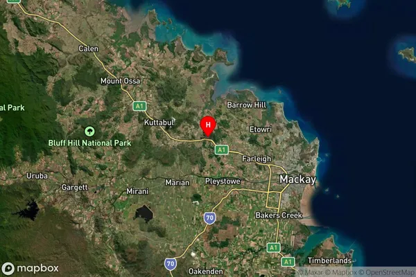 Yakapari,Queensland Satellite Map