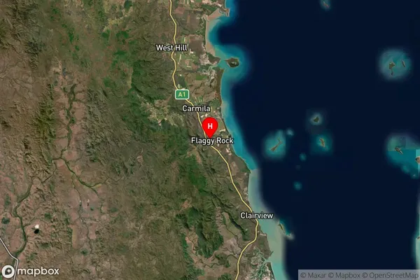 Flaggy Rock,Queensland Satellite Map