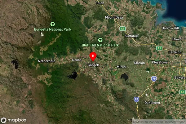 Gargett,Queensland Satellite Map