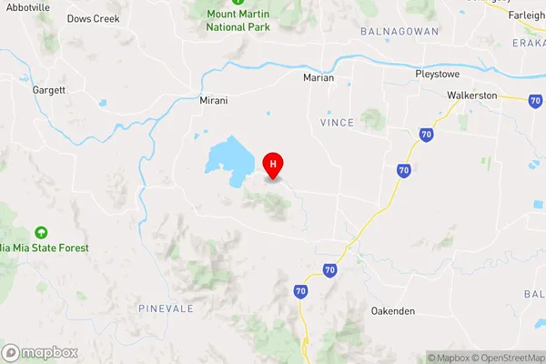 Kinchant Dam,Queensland Area Map