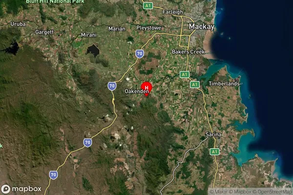 Oakenden,Queensland Satellite Map