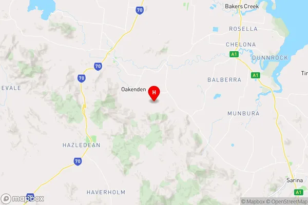 Oakenden,Queensland Area Map