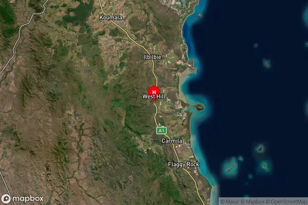 Orkabie,Queensland Satellite Map