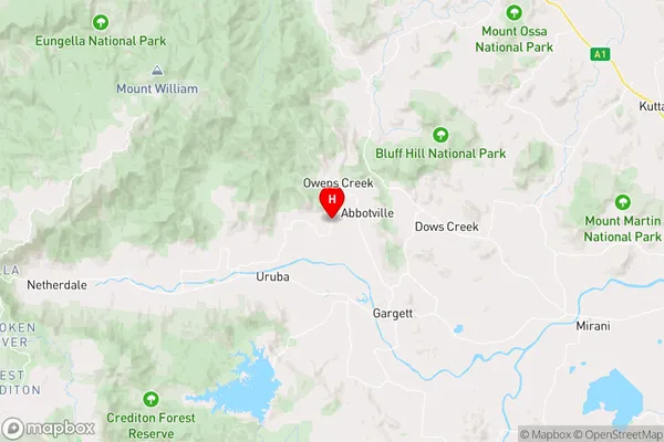 Owens Creek,Queensland Area Map