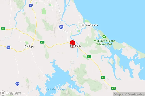 Benaraby,Queensland Area Map