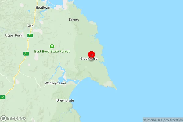 Green Cape,New South Wales Area Map