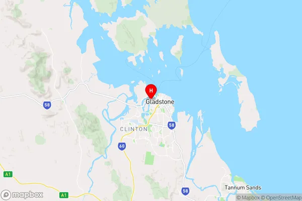 Gladstone Dc,Queensland Area Map