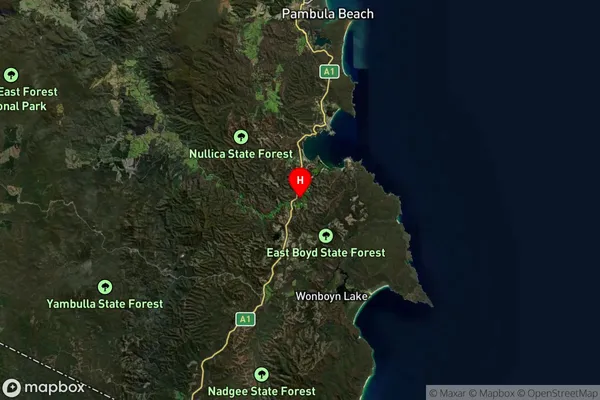 Kiah,New South Wales Satellite Map