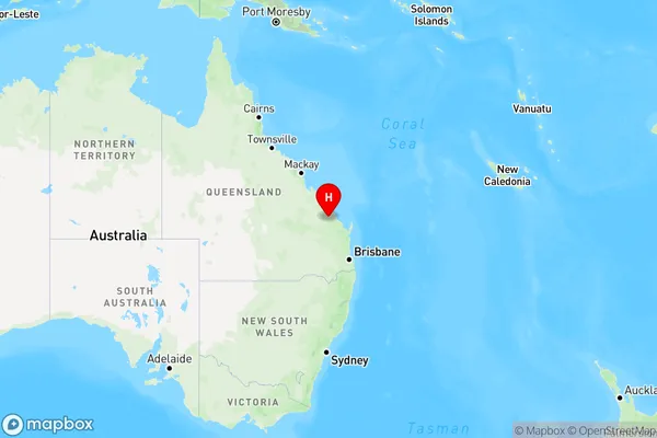 Many Peaks,Queensland Region Map