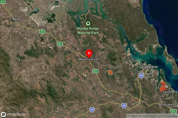 Mount Larcom,Queensland Satellite Map