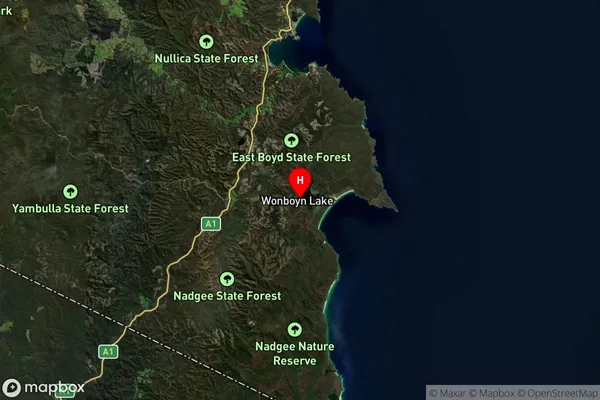 Wonboyn,New South Wales Satellite Map