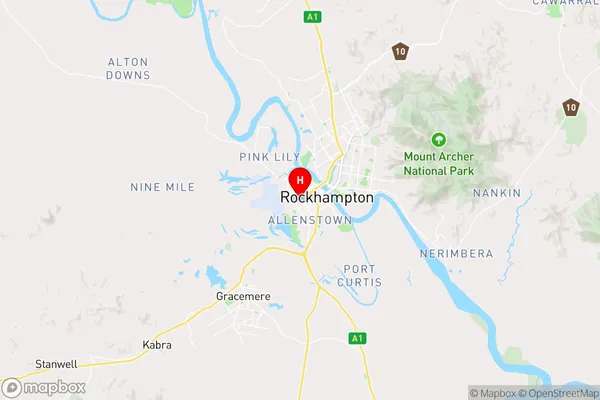 Rockhampton Hospital,Queensland Area Map