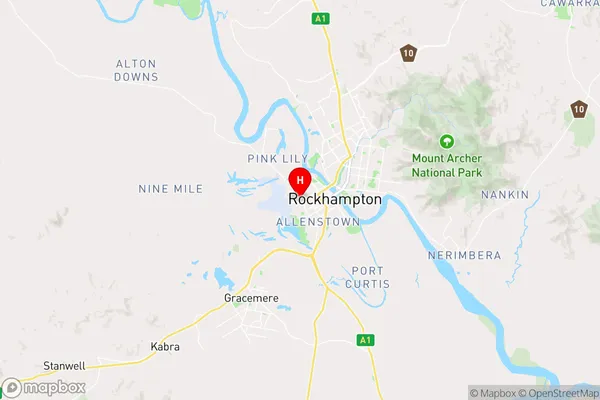 West Rockhampton,Queensland Area Map