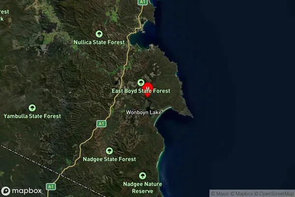 Wonboyn North,New South Wales Satellite Map