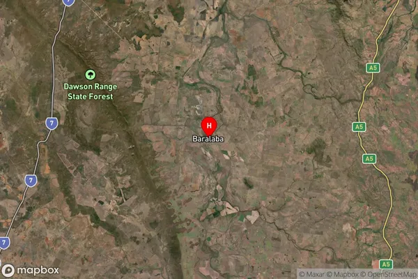 Baralaba,Queensland Satellite Map