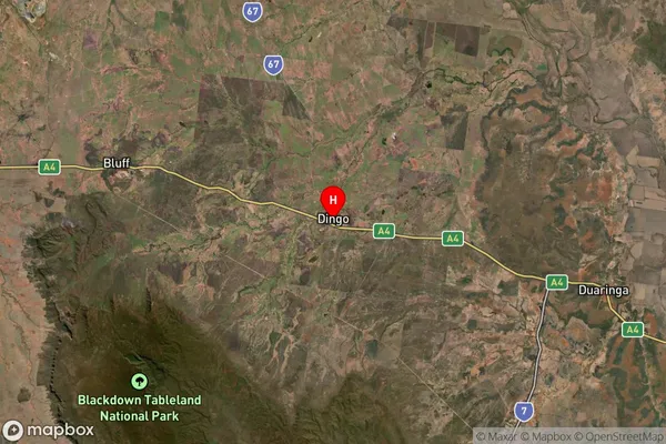 Dingo,Queensland Satellite Map