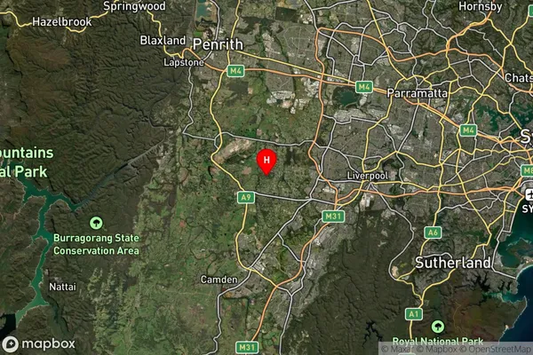 Rossmore,New South Wales Satellite Map