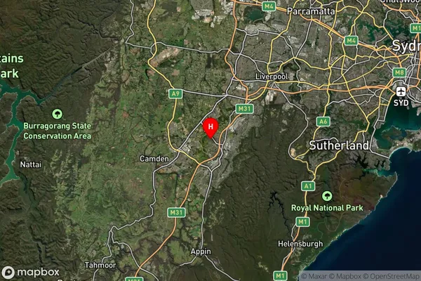 Kearns,New South Wales Satellite Map