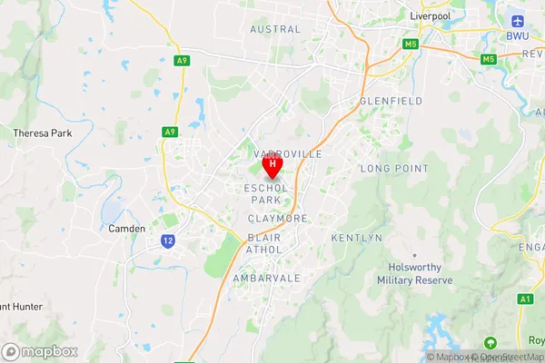 Kearns,New South Wales Area Map