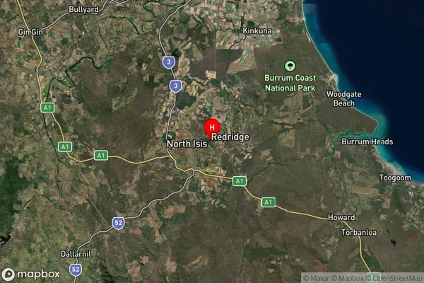 Kowbi,Queensland Satellite Map