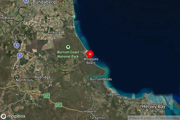 Woodgate,Queensland Satellite Map