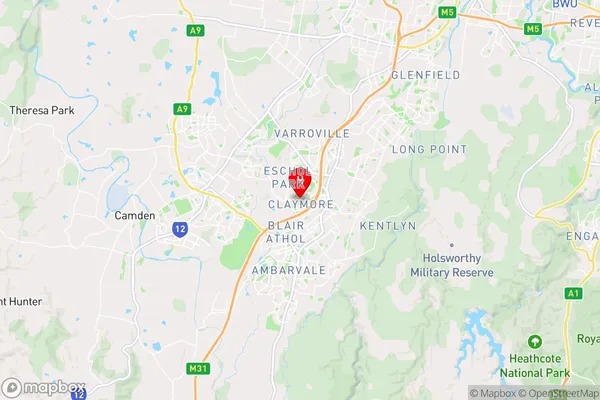 Claymore,New South Wales Area Map