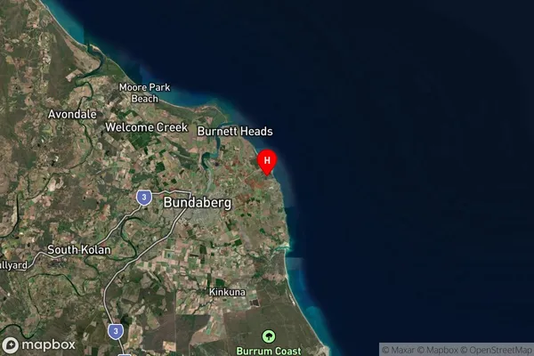 Bargara,Queensland Satellite Map