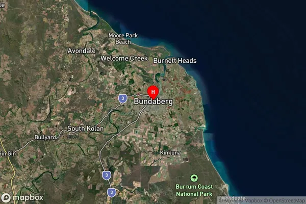 Bundaberg,Queensland Satellite Map