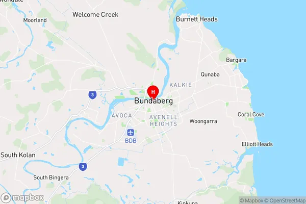 Bundaberg,Queensland Area Map