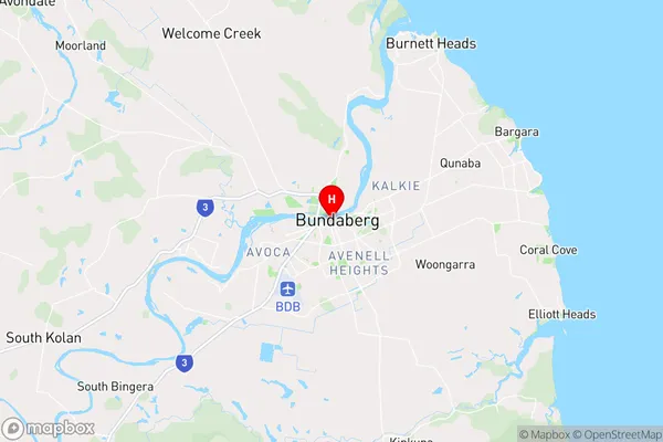 Bundaberg Dc,Queensland Area Map