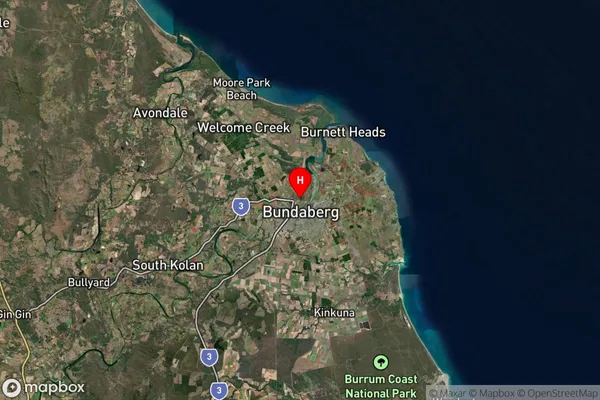 Bundaberg North,Queensland Satellite Map