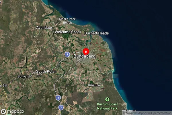 Bundaberg South,Queensland Satellite Map