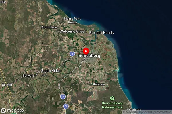 Bundaberg West,Queensland Satellite Map