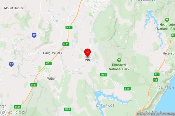 Appin,New South Wales Area Map