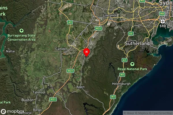 Bradbury,New South Wales Satellite Map