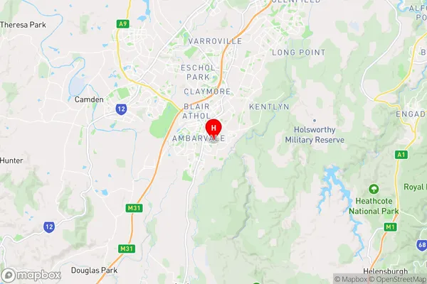 Bradbury,New South Wales Area Map