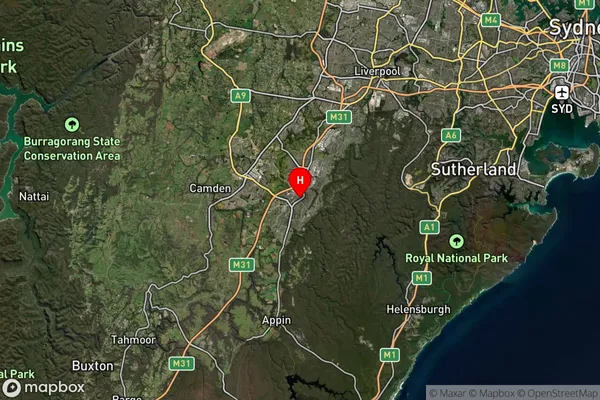 Campbelltown,New South Wales Satellite Map